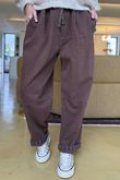 Mercer Soft Twill Barrel Leg Pant Mahogany 